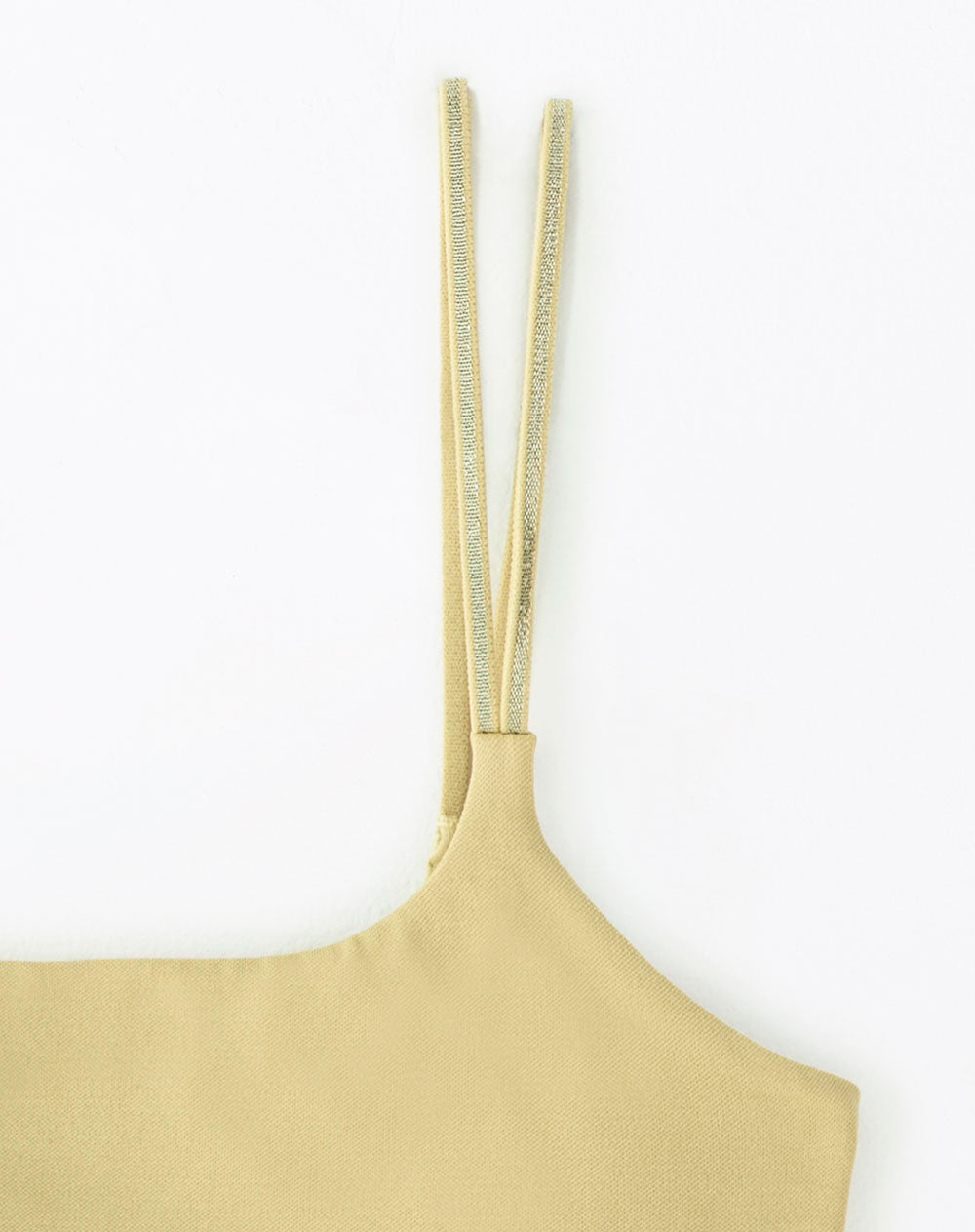 Top soporte alto seamless cargaderas dobles dorado