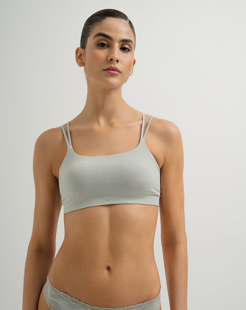 Top soporte alto seamless verde