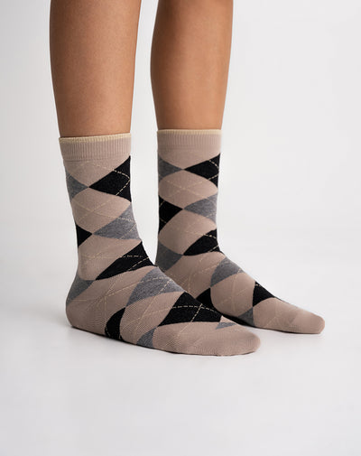 Medias mujer largas algodón rombos