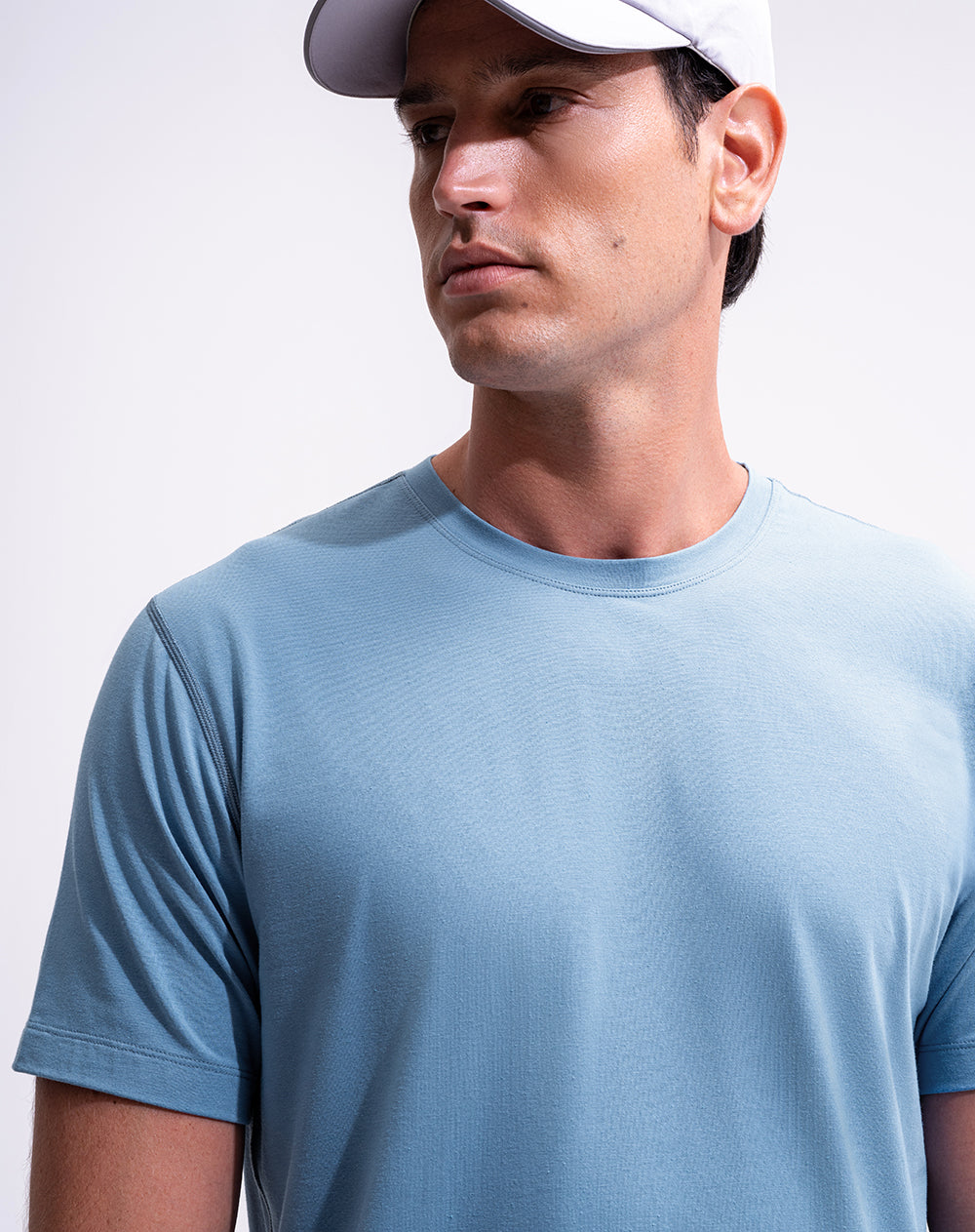 Camiseta deportiva tacto frío azul hombre