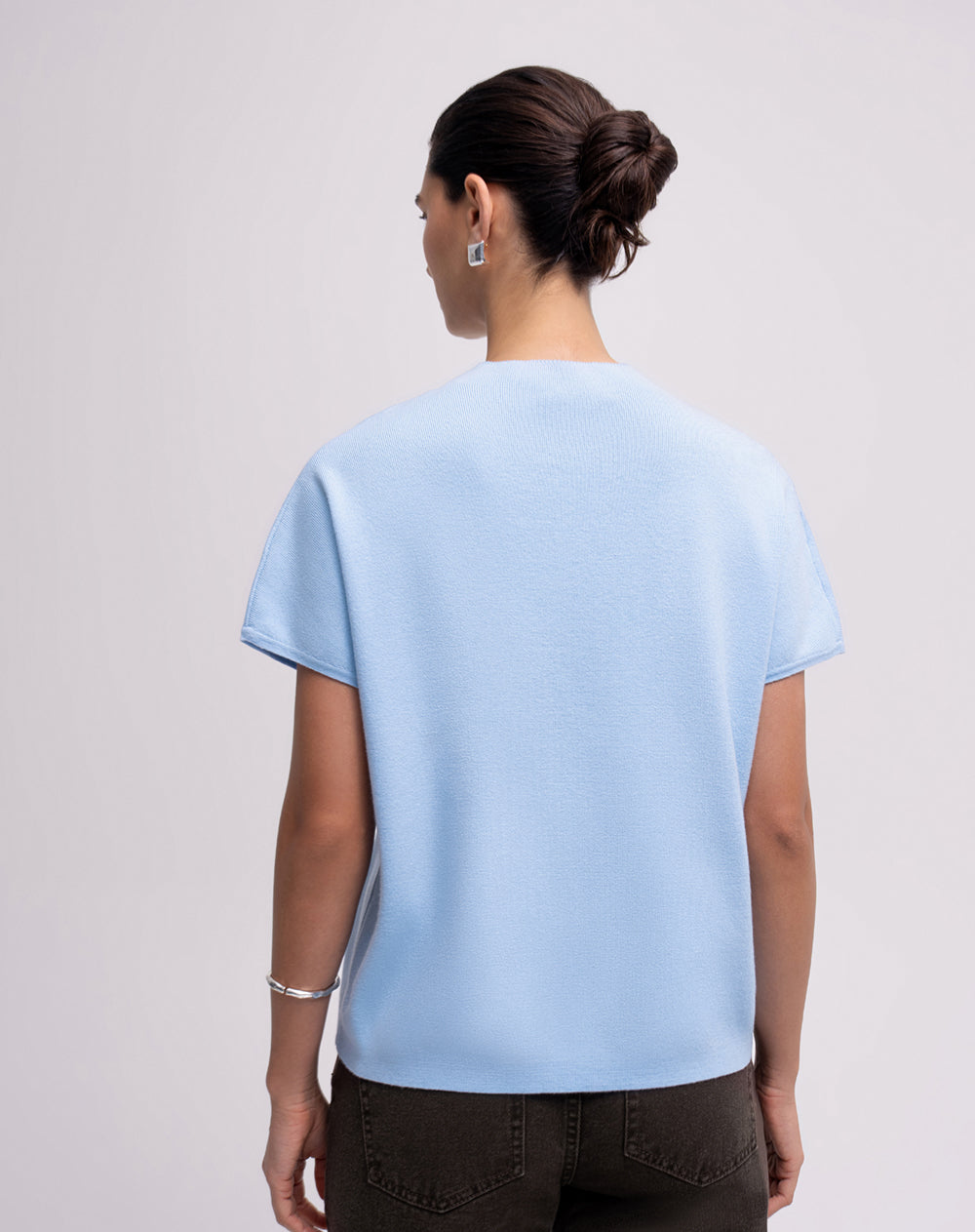 Camiseta regular fit azul clara