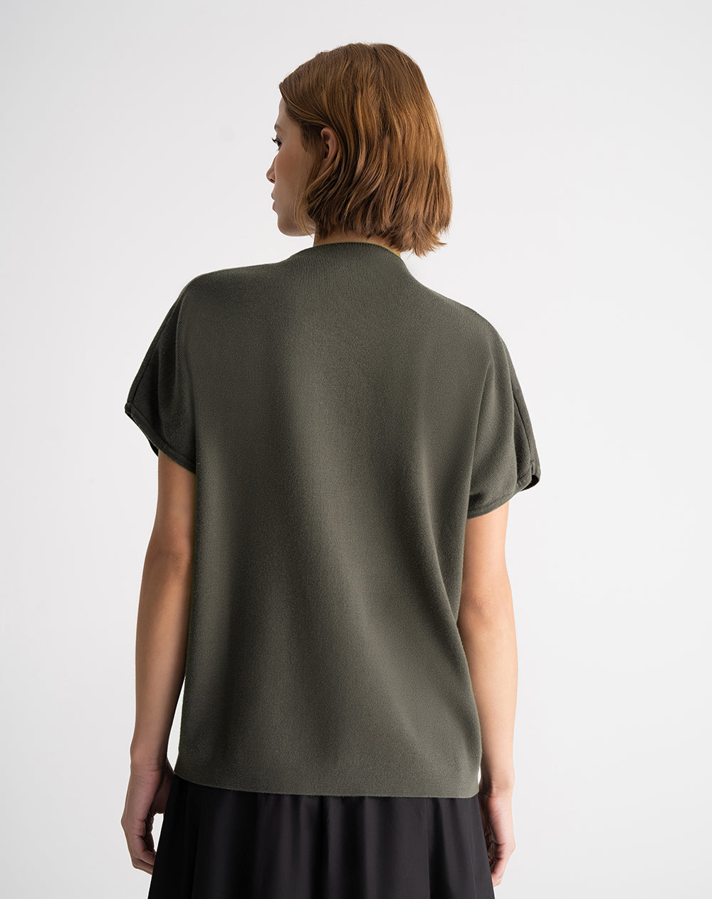 Camiseta regular fit verde mujer