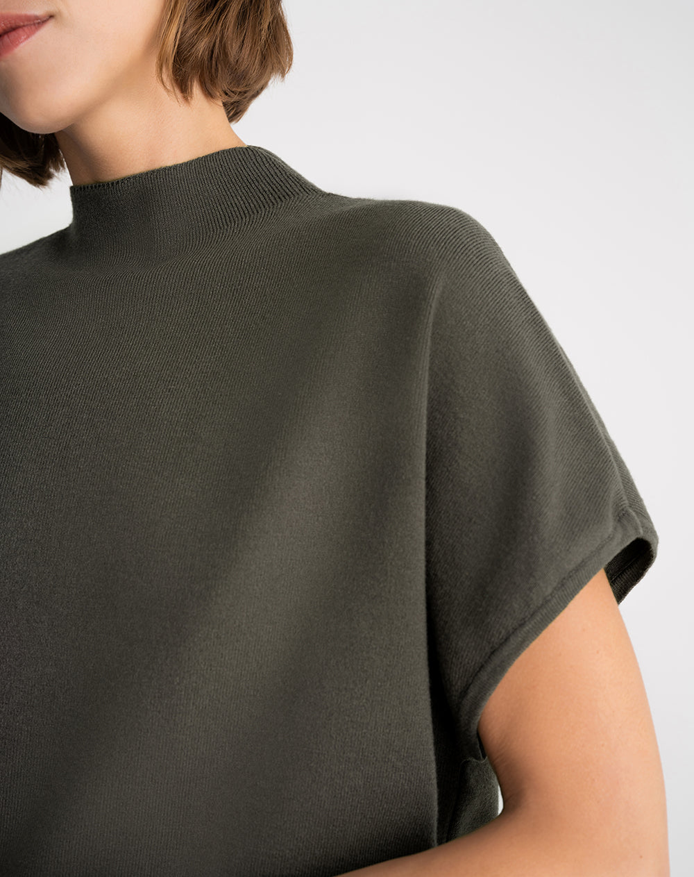 Camiseta regular fit verde mujer