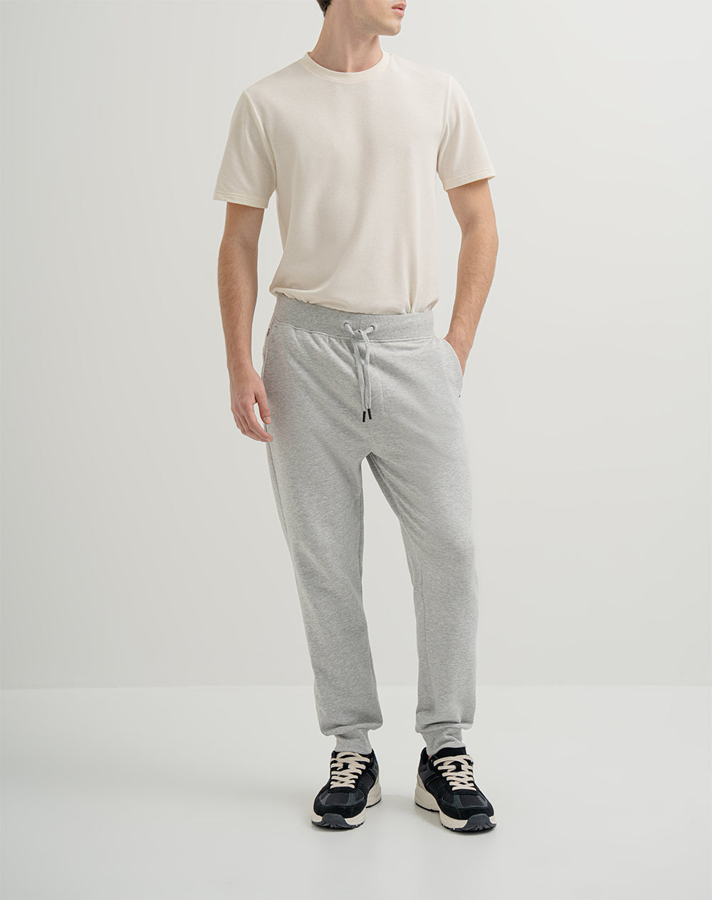 Jogger algodón regular gris hombre