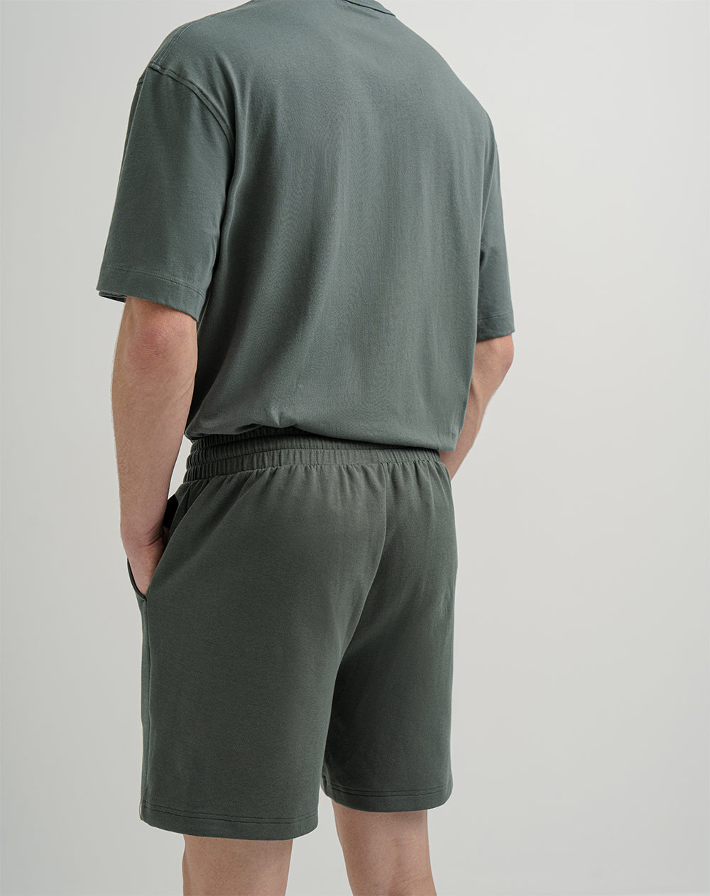 Bermuda algodón regular verde hombre