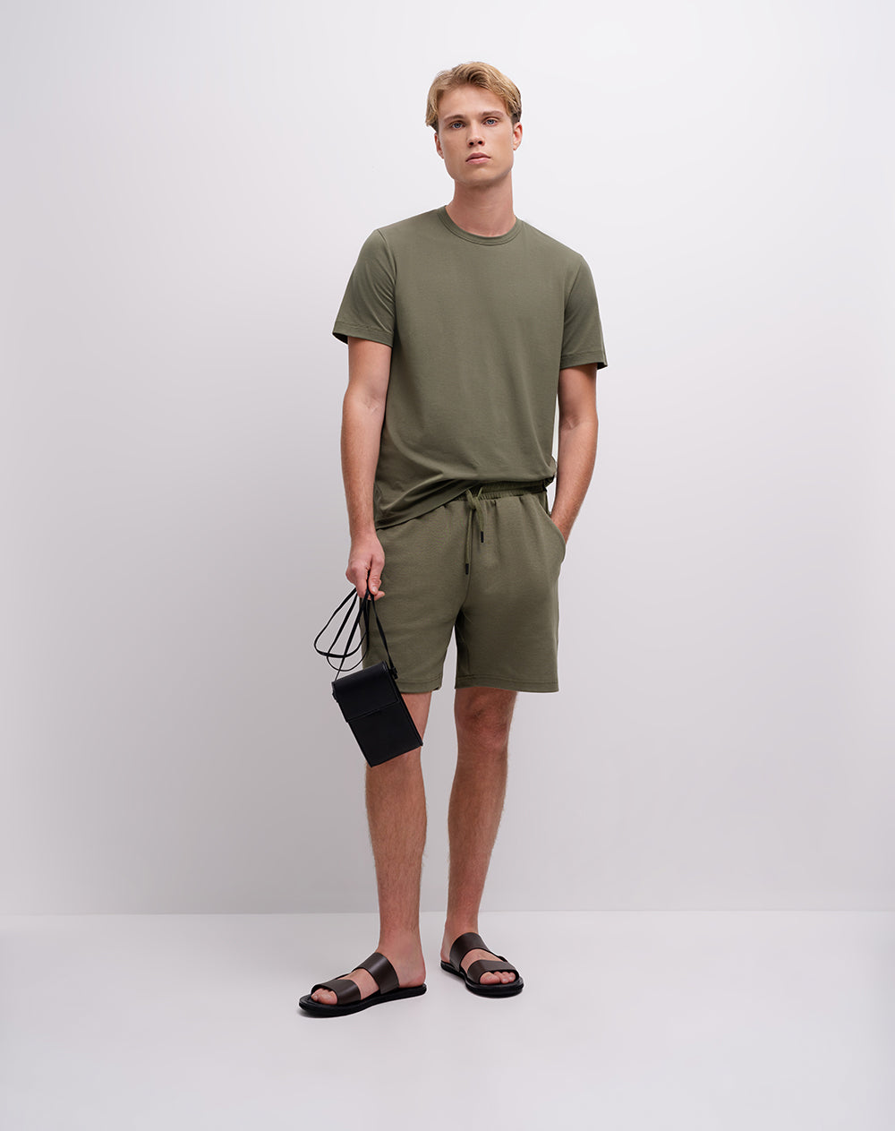 Bermuda confort regular verde hombre