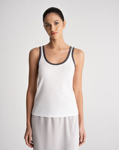 Camiseta esqueleto algodón blanca mujer