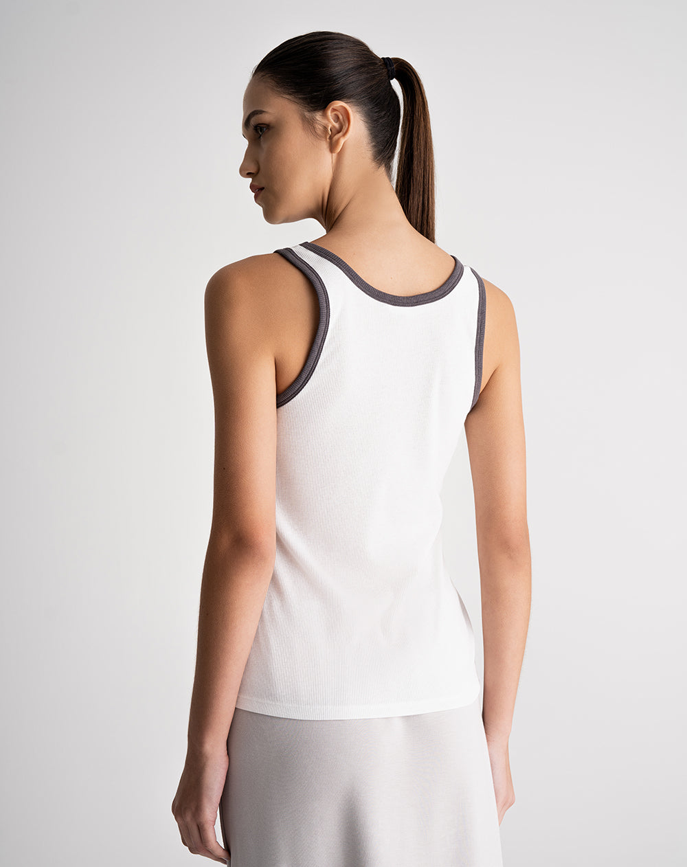 Camiseta esqueleto algodón blanca mujer