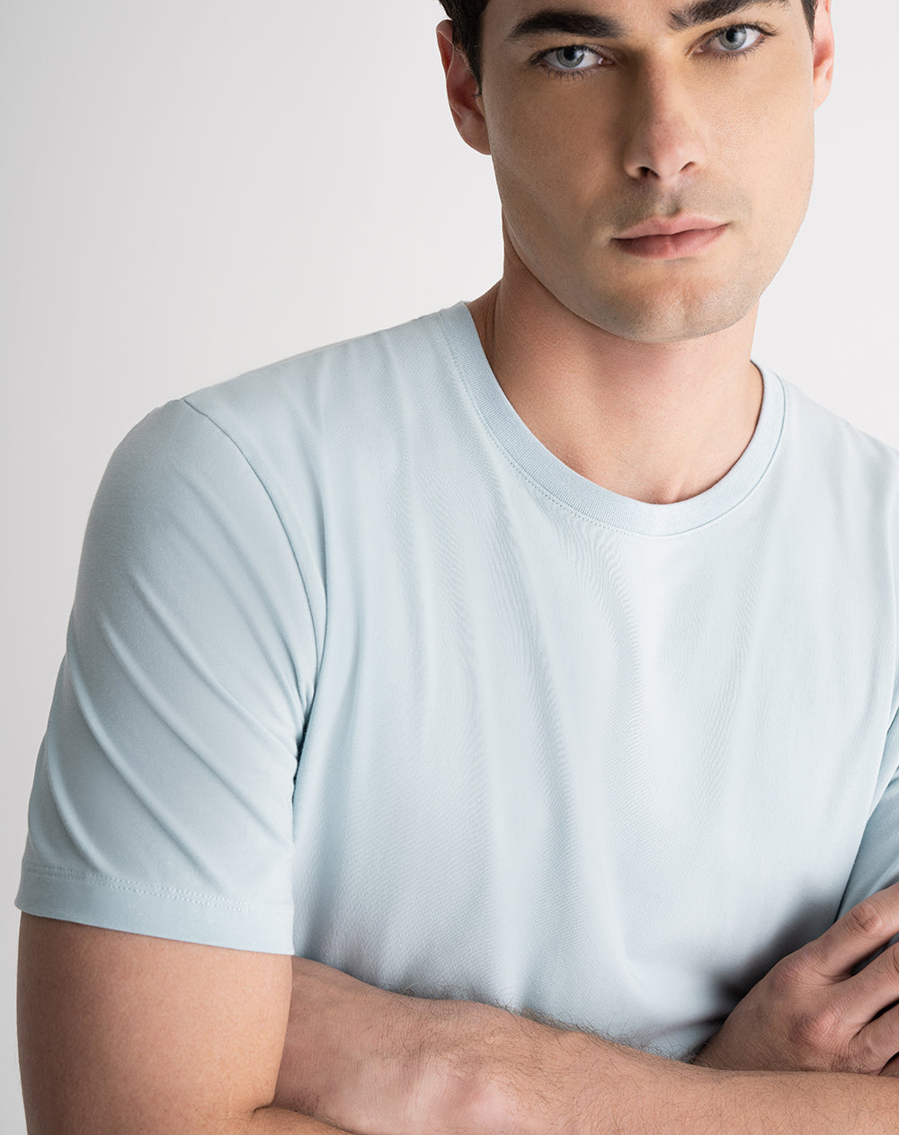 Camiseta de pijama hombre algodón pima azul