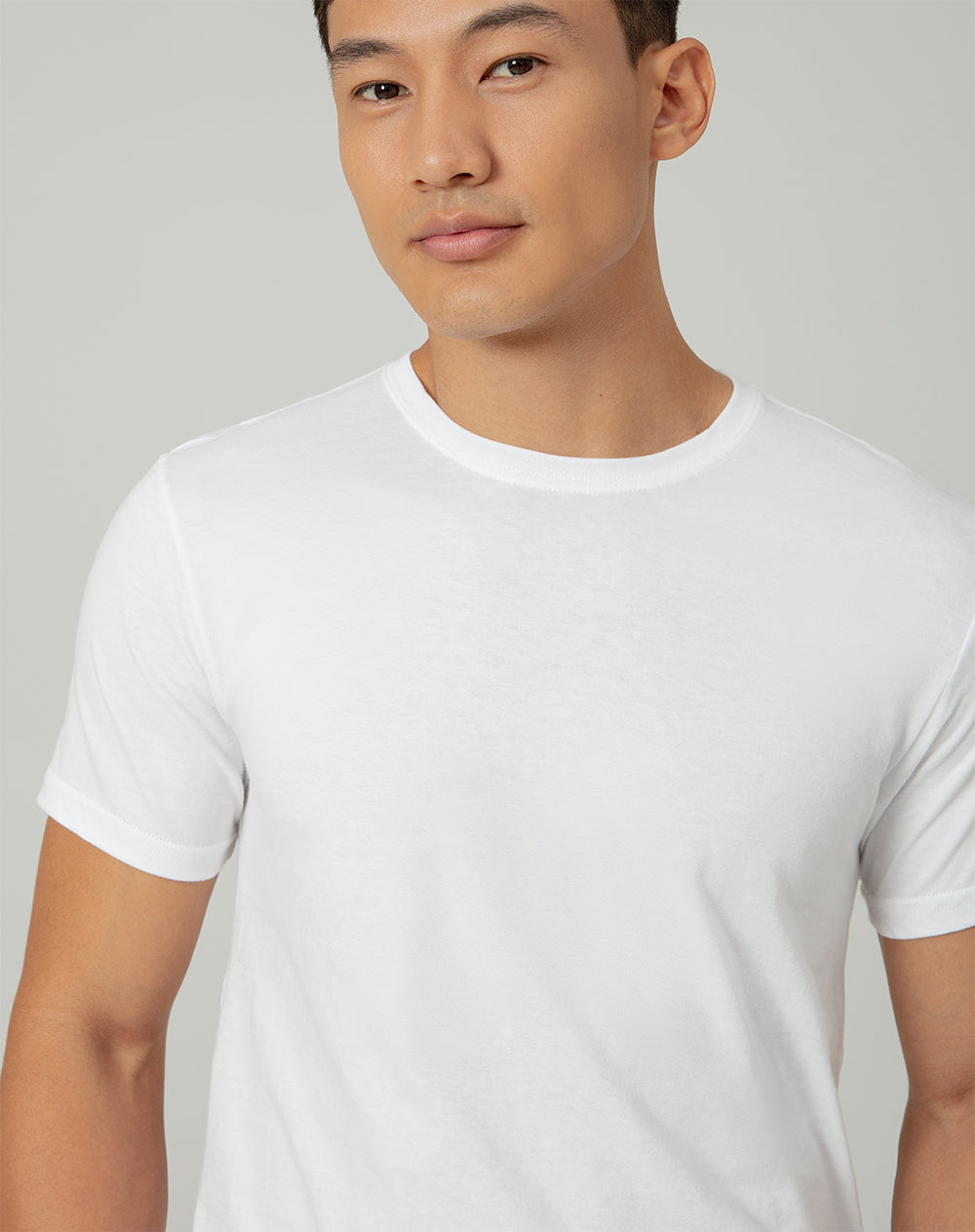 Camiseta de pijama hombre algodón pima blanca