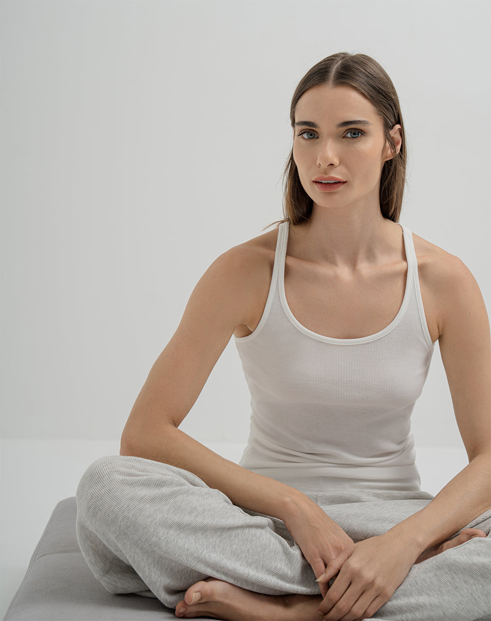 Camiseta esqueleto de pijama mujer algodón blanca