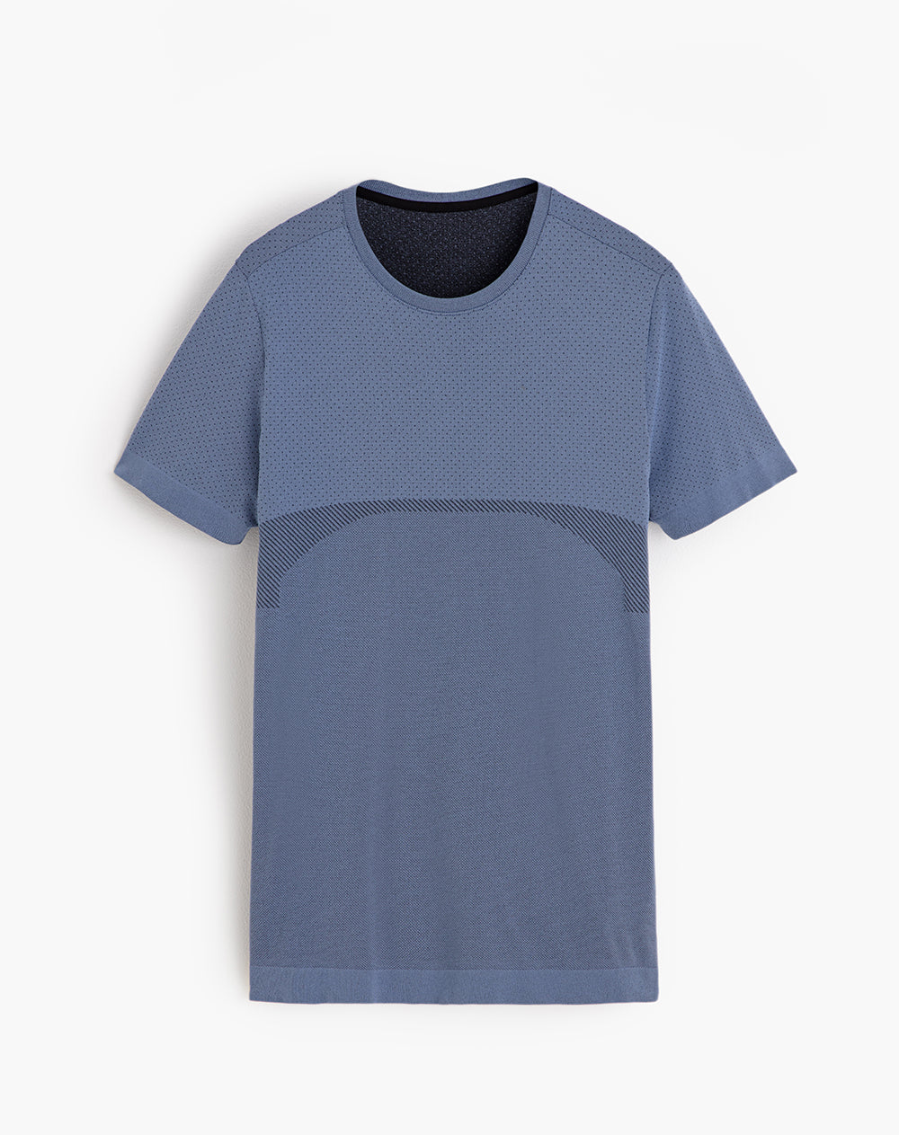 Camiseta deportiva hombre antibacterial azul