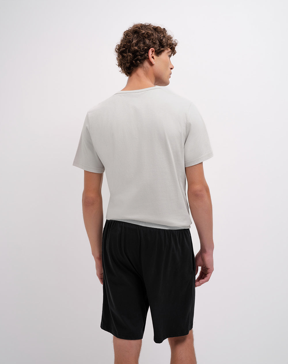 Camiseta + bermuda de pijama algodón surtida hombre