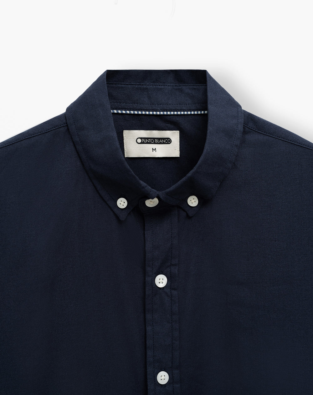 Camisa regular fit manga larga azul