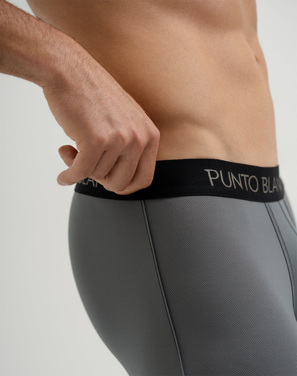 Bóxer deportivo largo microfibra gris