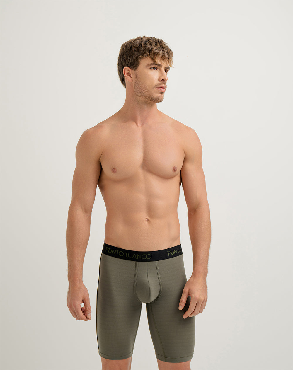 Bóxer largo microfibra verde militar