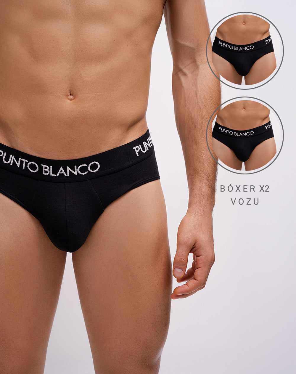 Bóxer brief algodón panel anatómico x2unds surtido