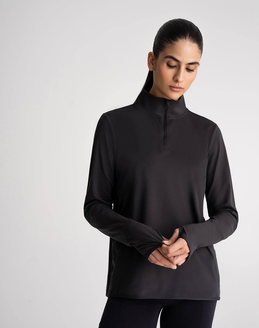 Camibuzo deportivo mujer secado rápido negro