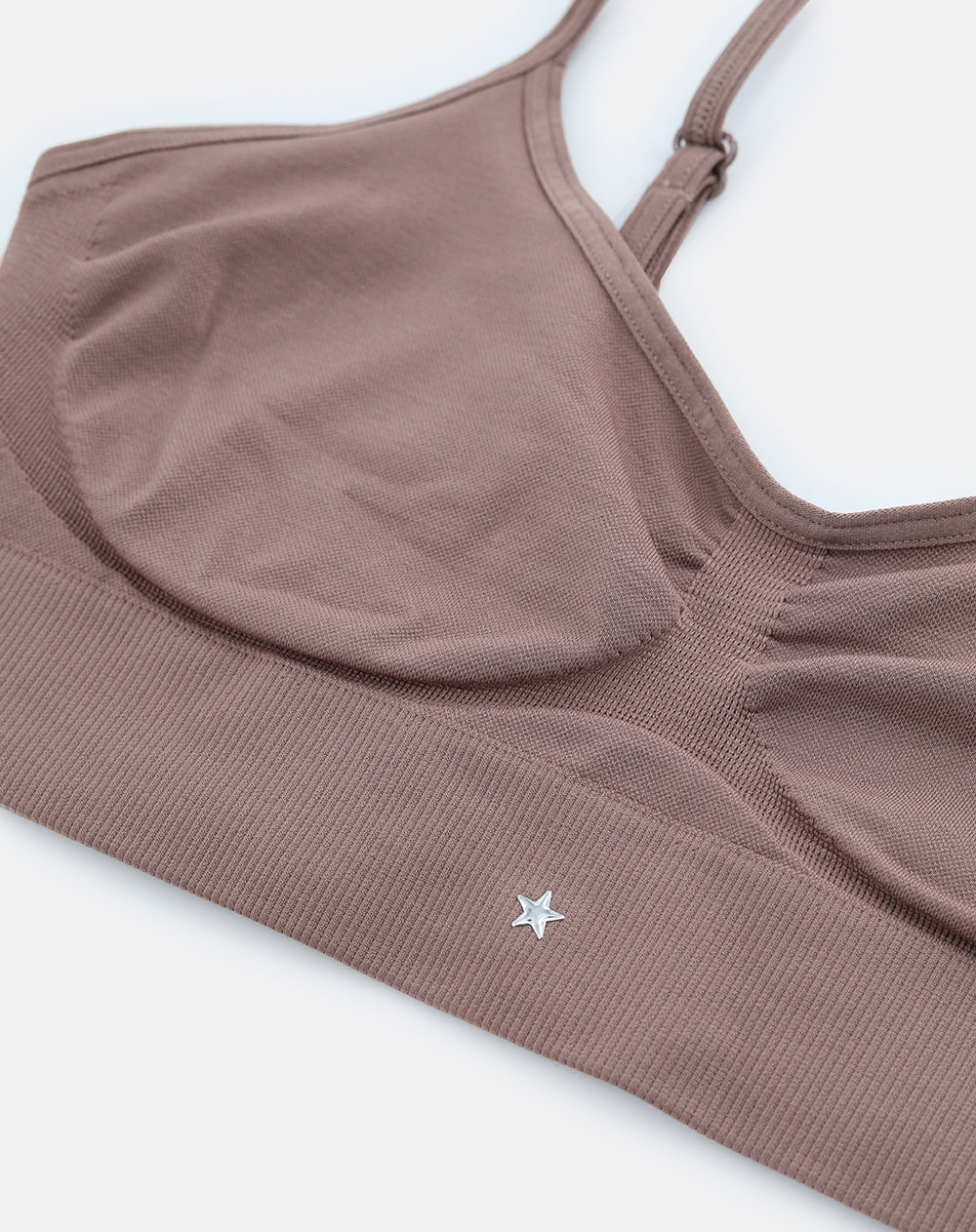 Top soporte medio seamless café