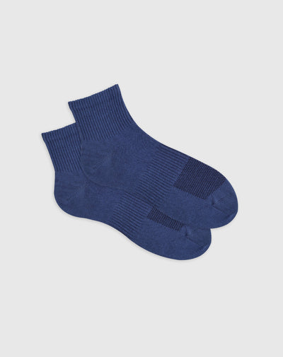Medias deportivas hombre tobilleras algodón azules