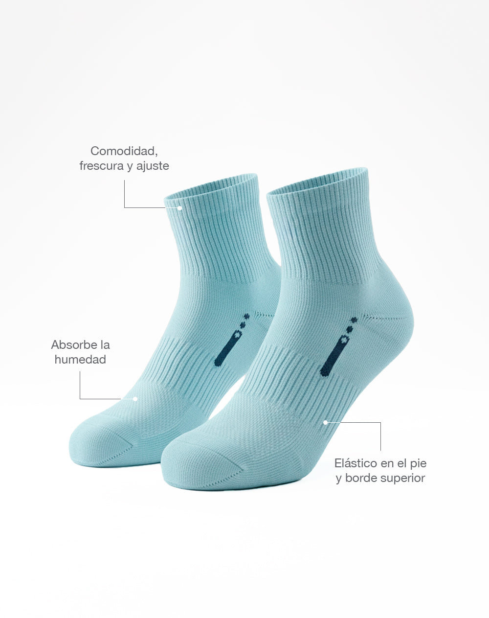Medias deportivas hombre tobilleras algodón azules