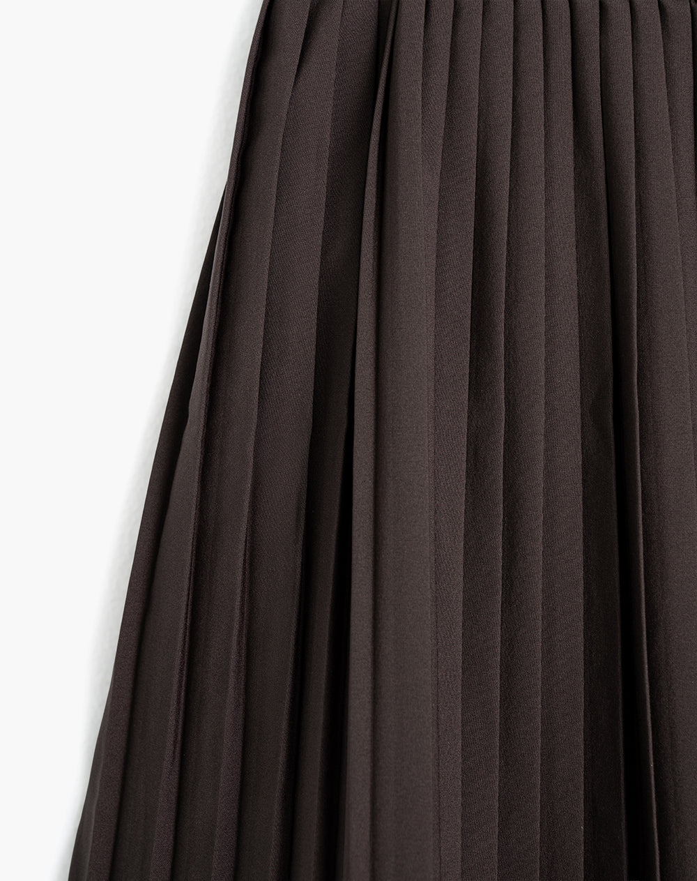 Falda corto tiro alto cafe