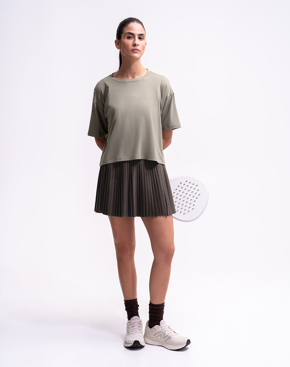 Falda de tenis ciclista interno café mujer