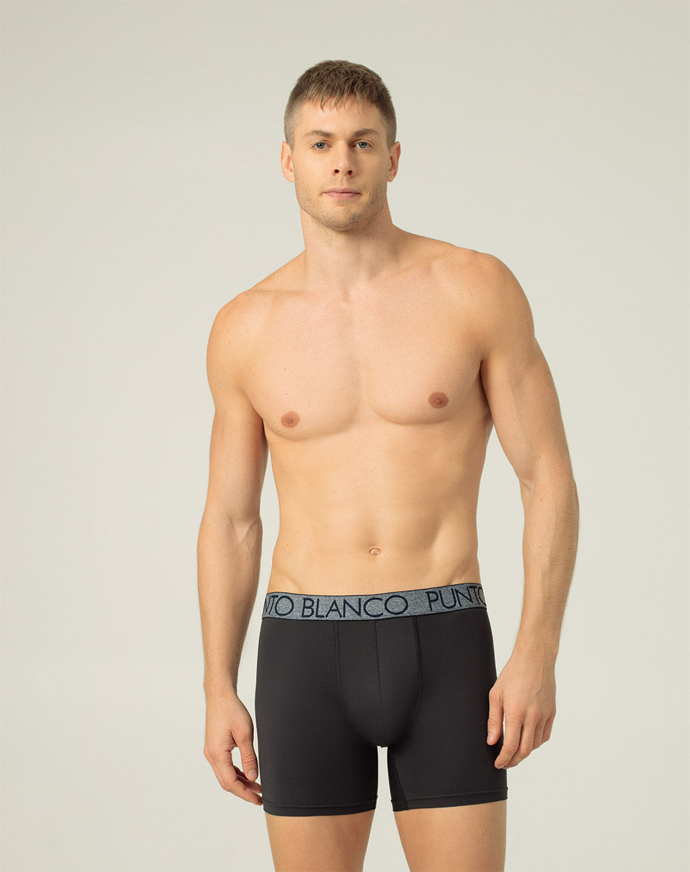 Bóxer deportivo medio microfibra negro