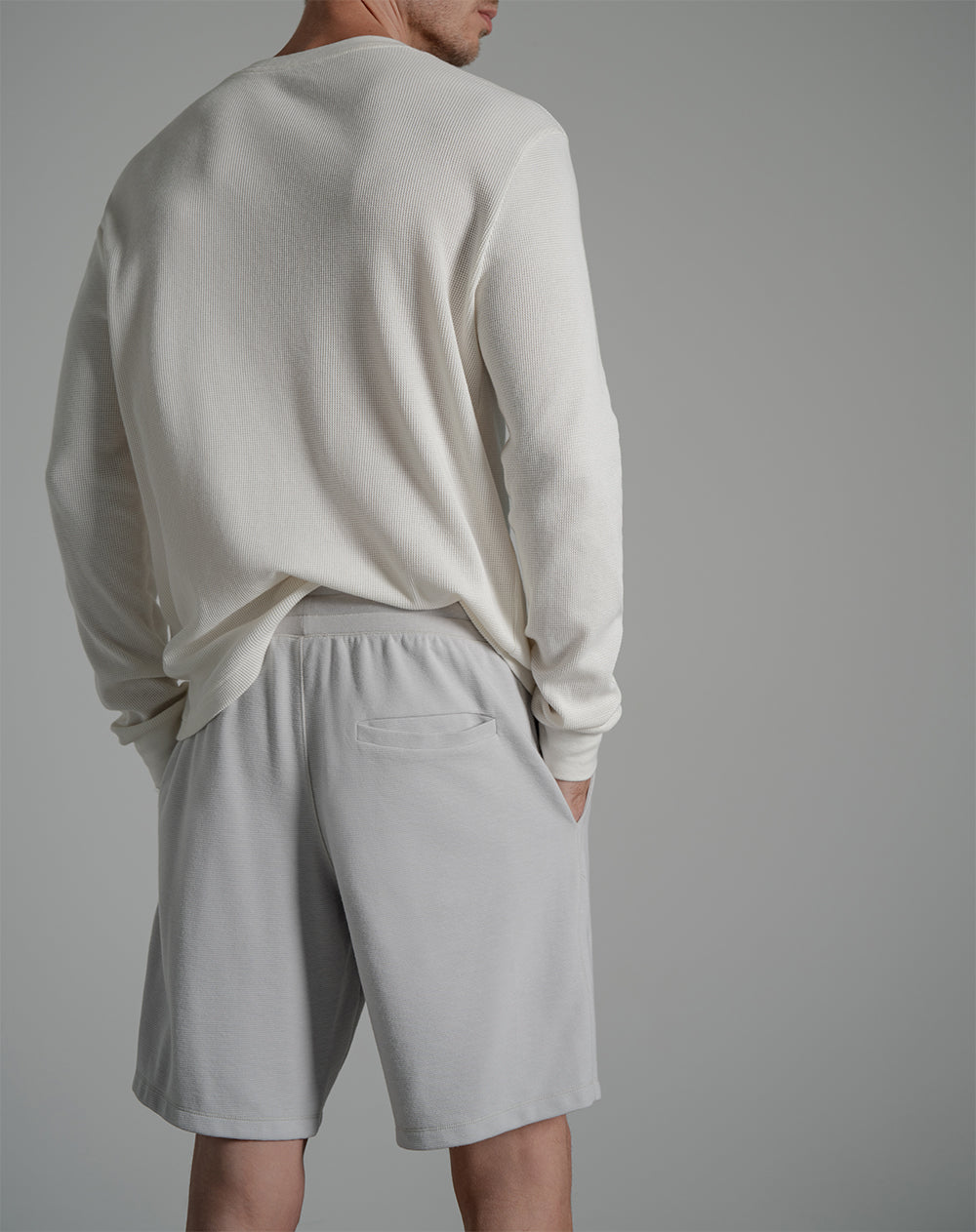 Bermuda algodón regular gris hombre