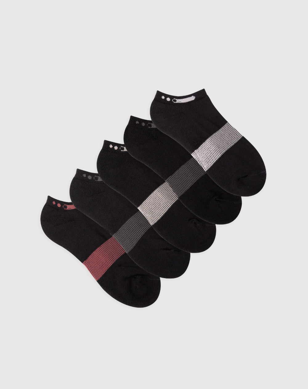 Medias para mujer tobilleras cortas en algodón pack x5unds surtidas