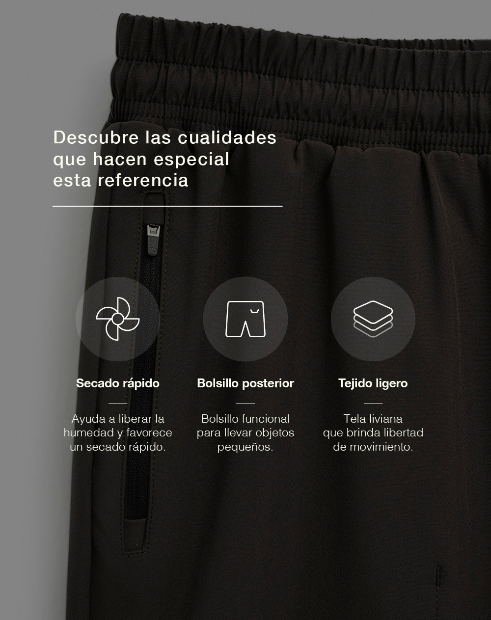 Pantalón deportivo secado rápido verde hombre