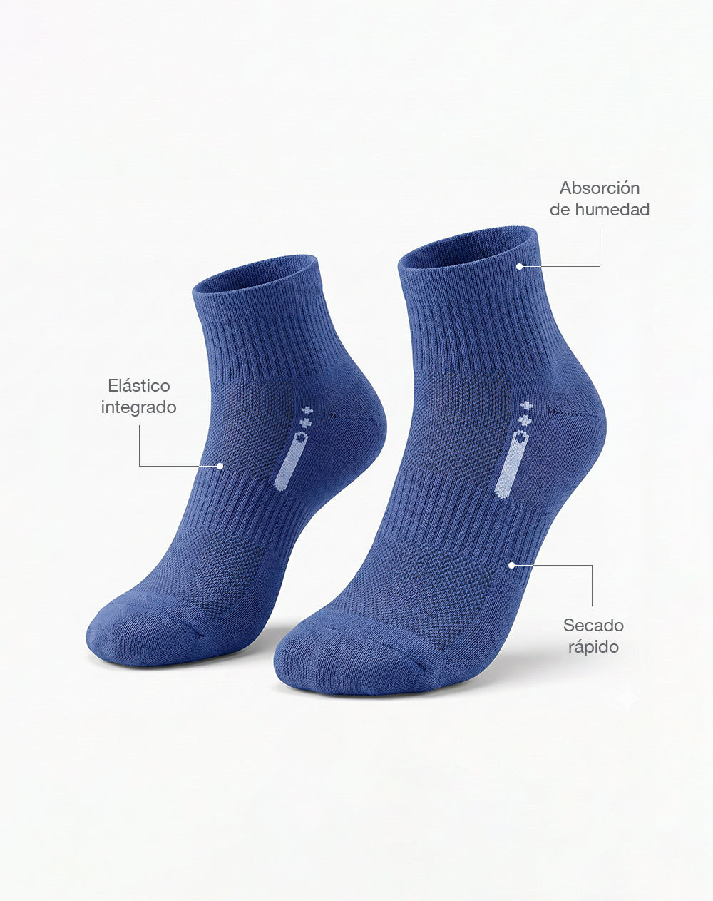 Media deportivas unisex tobillera secado rápido azules