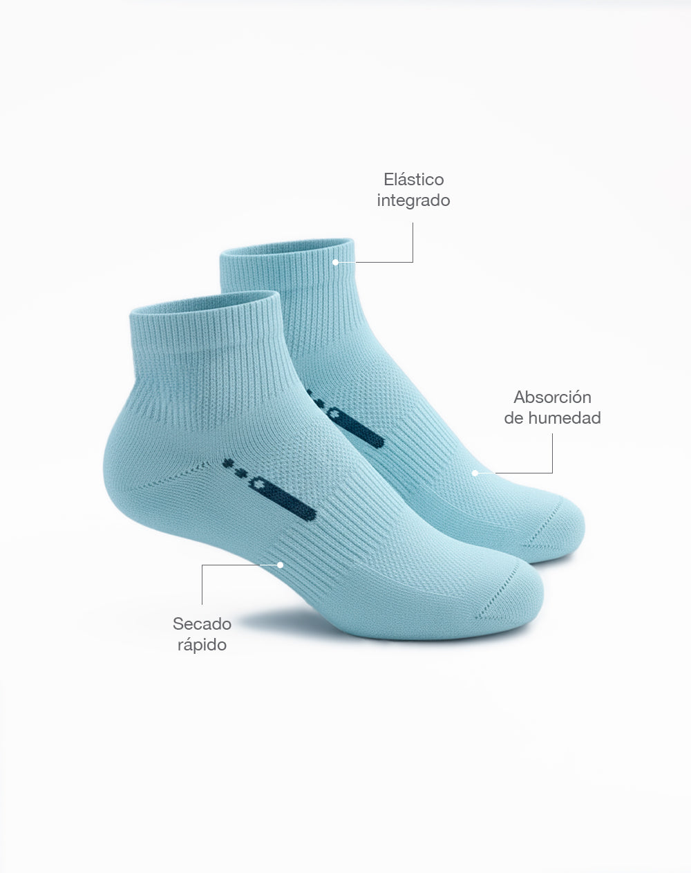 Media deportivas unisex tobillera secado rápido azules