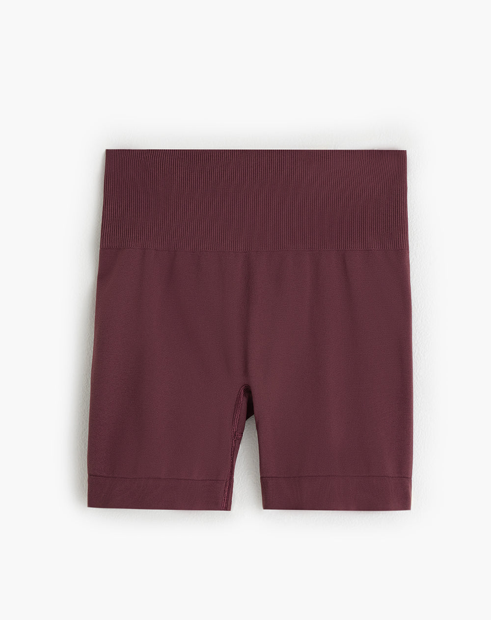 Biker deportivo seamless control abdomen vino tinto mujer