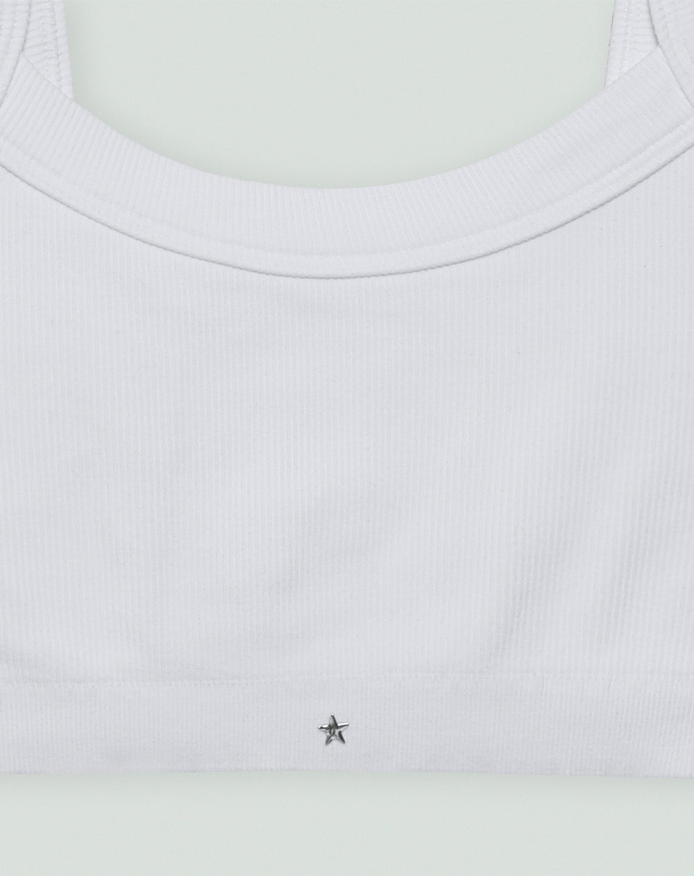 Top soporte alto seamless cargaderas anchas blanco