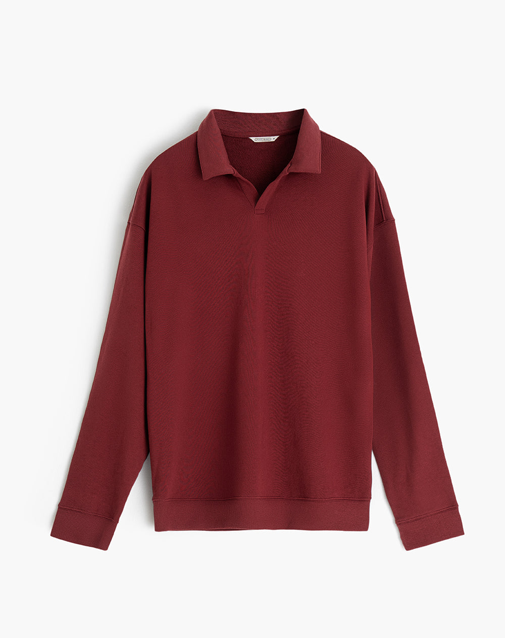 Camiseta regular fit manga larga vinotinto