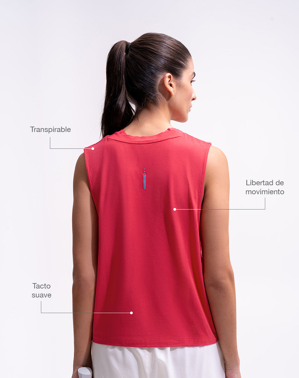 Camiseta esqueleto deportiva transpirable roja mujer