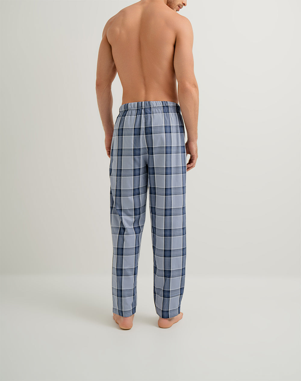 Pantalón de pijama hombre algodón largo cuadros