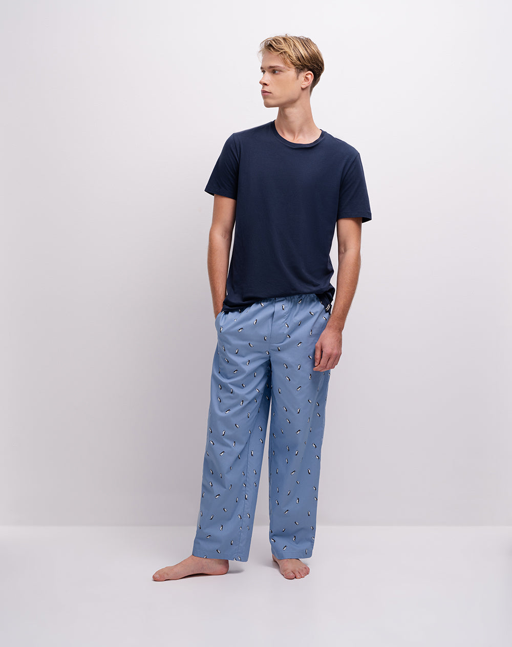 Pantalón de pijama algodón estampado hombre