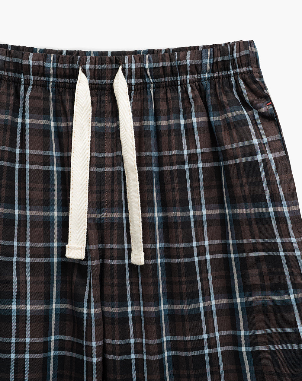 Pantalón regular fit tiro medio cafe cuadros