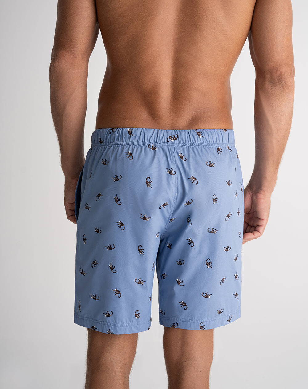 Bermuda de pijama hombre algodón estampada