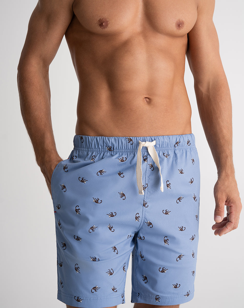 Bermuda de pijama hombre algodón estampada