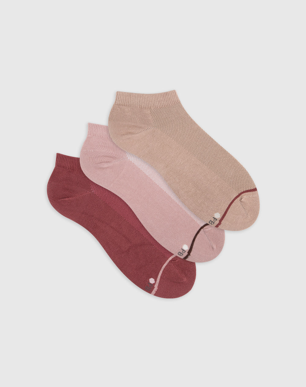 Medias mujer tobilleras cortas en algodón pack x3unds surtidas