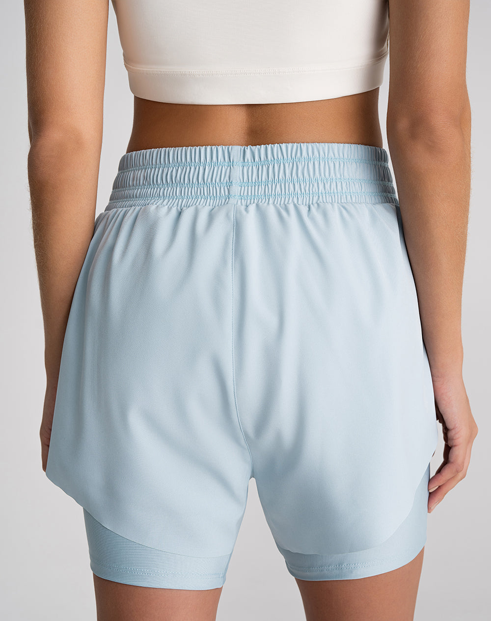 Short deportivo ciclista interno azul mujer