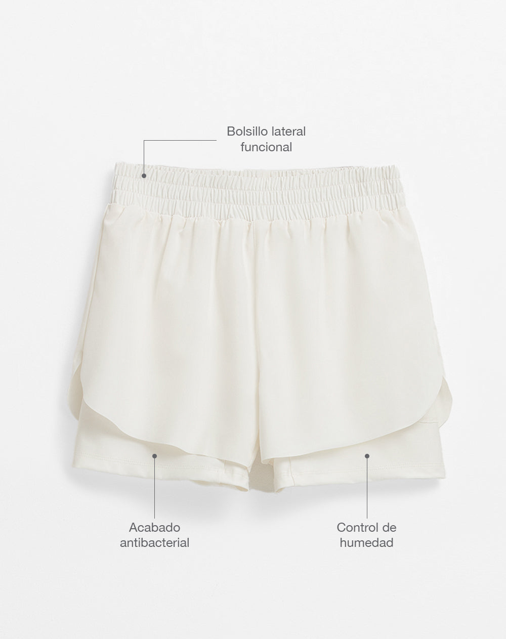 Short deportivo ciclista interno habano mujer