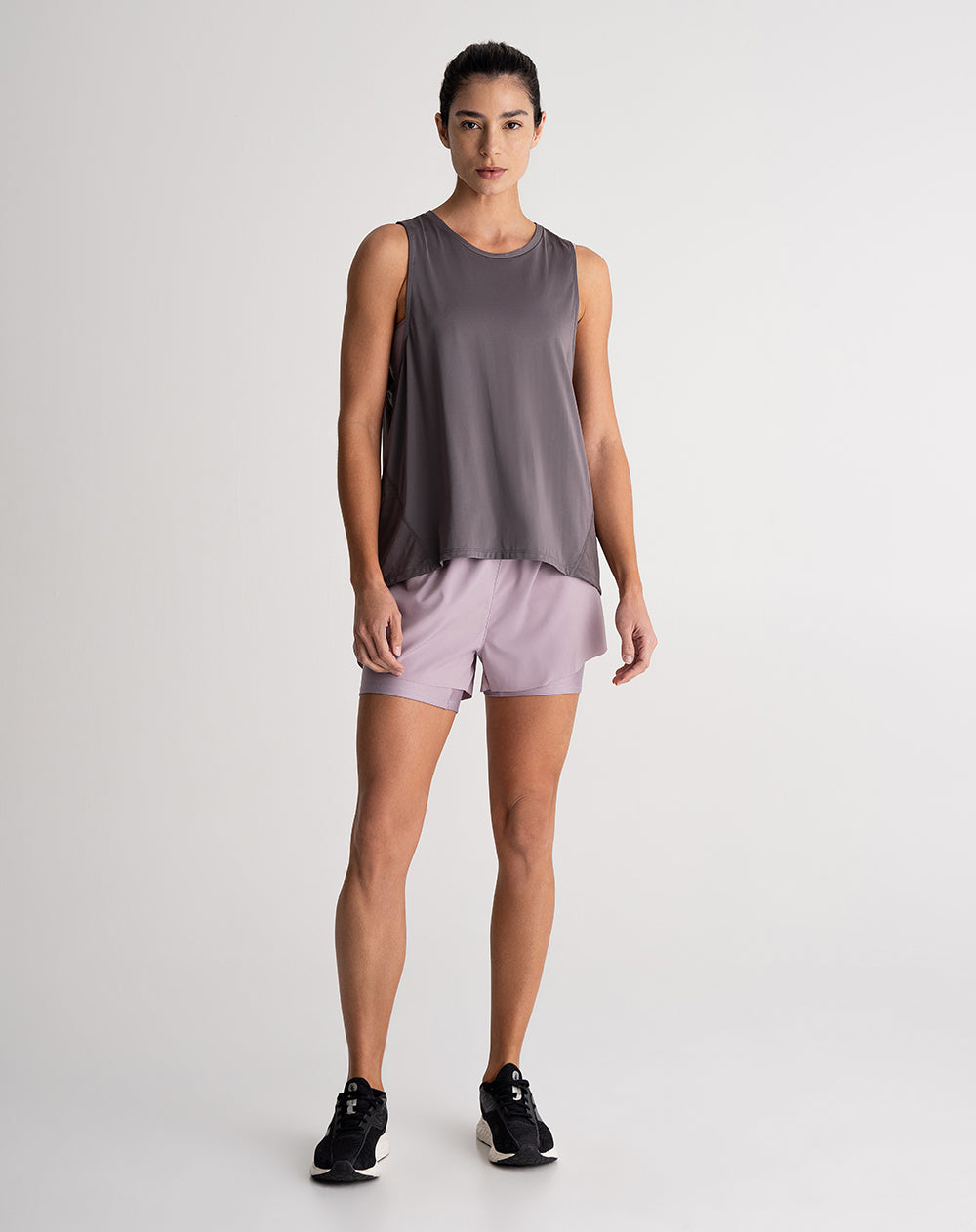 Short deportivo ciclista interno morado mujer