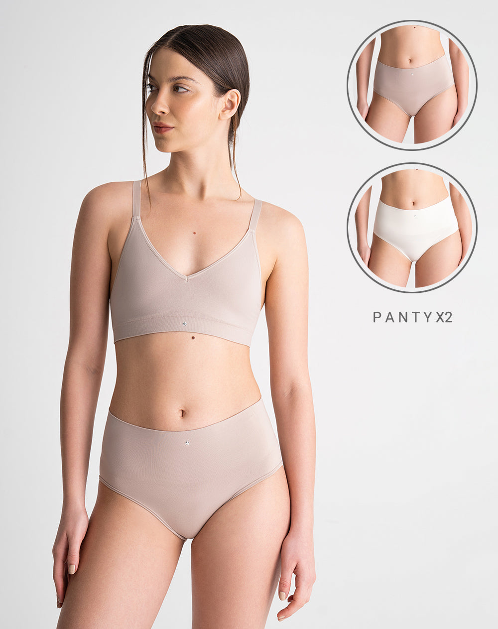 Panty clasico seamless tiro alto x2unds surtido