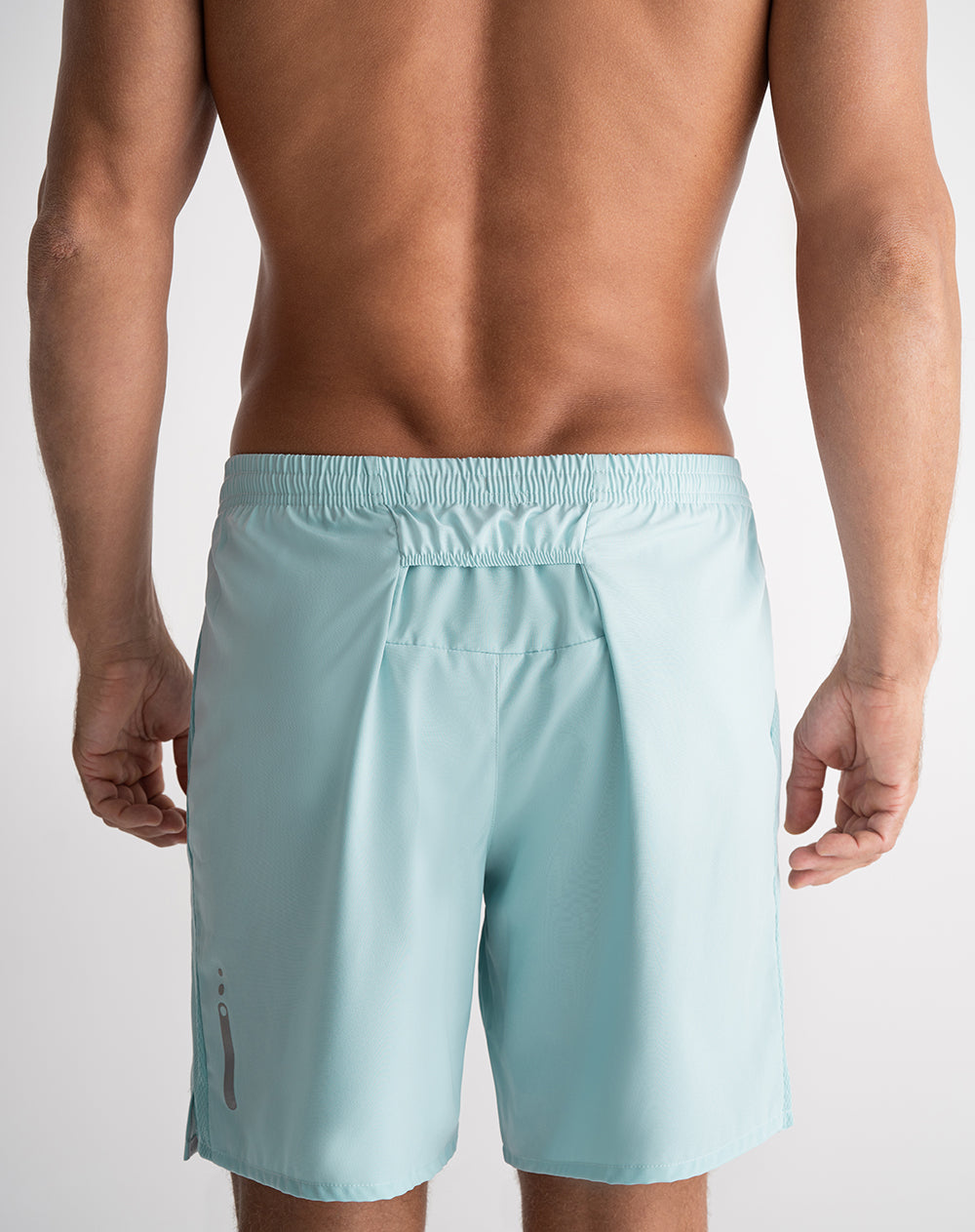 Pantaloneta deportiva secado rápido azul hombre