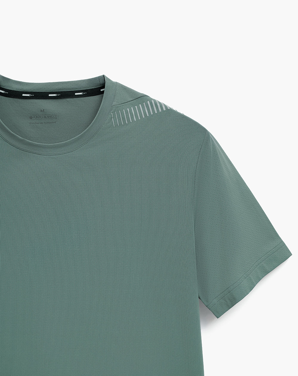 Camiseta deportiva regular manga corta gris hombre