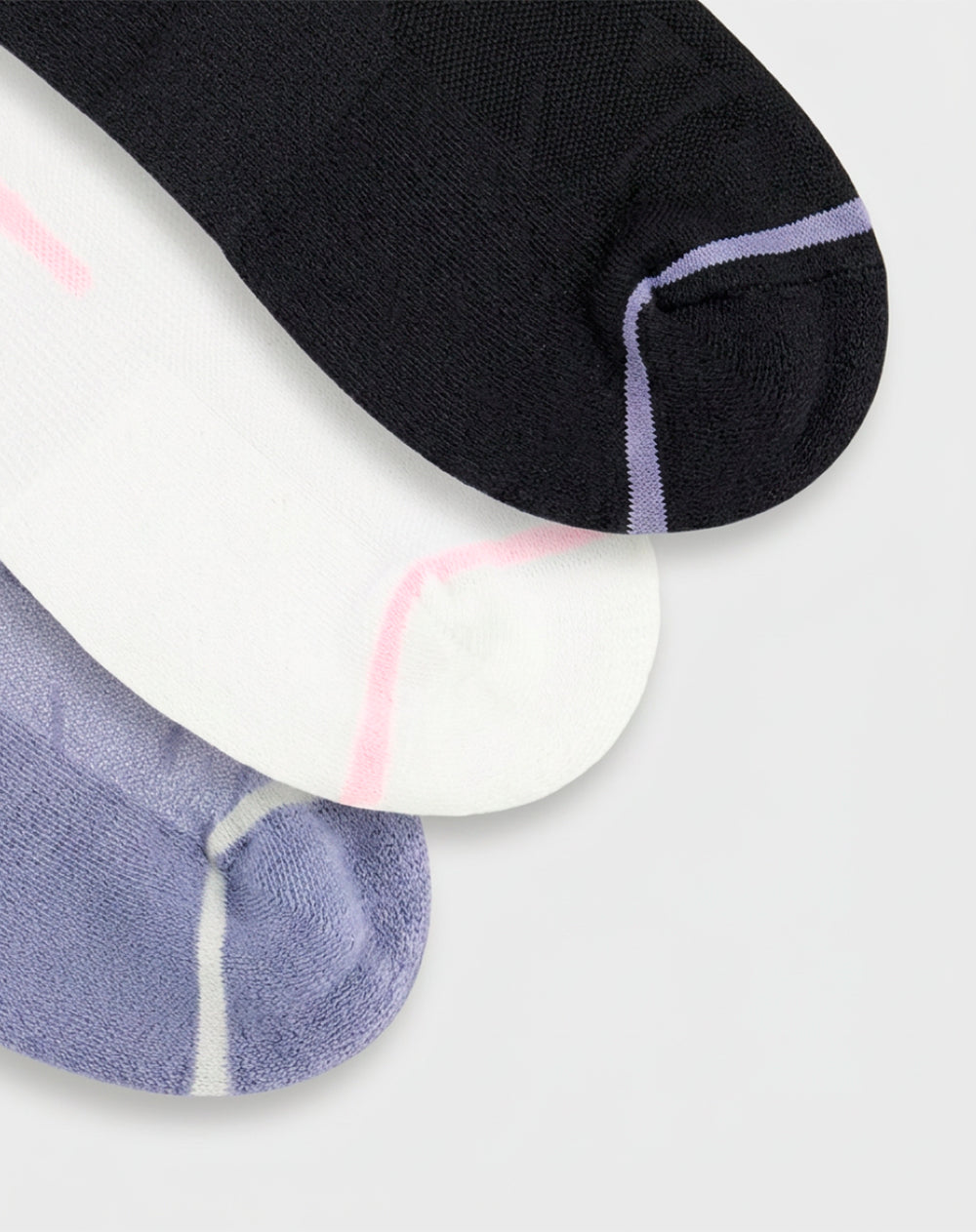 Medias deportivas mujer largas algodón pack x3 surtido